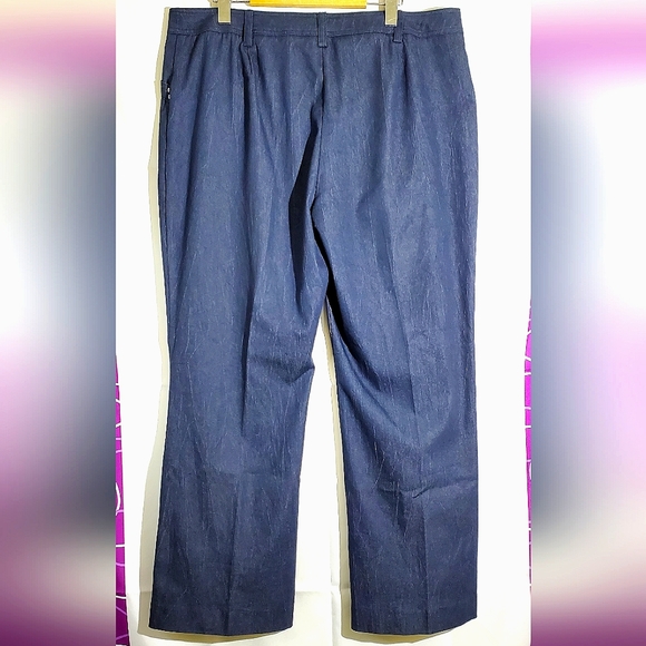 Conrad C Collection Wrinkled Denim Appearance Straight Leg Pants - Size 16 - Picture 10 of 12